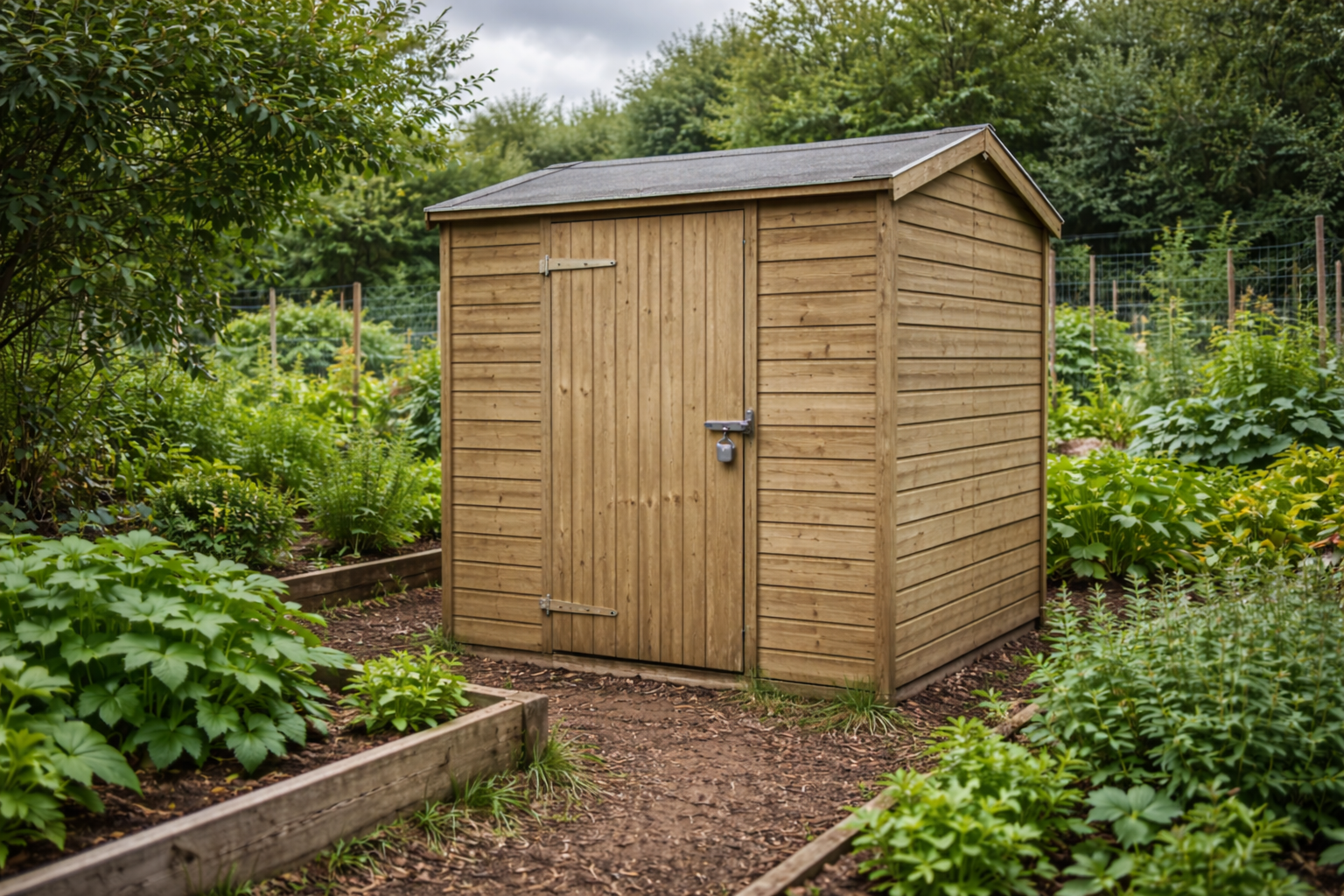 A secured allotment shed