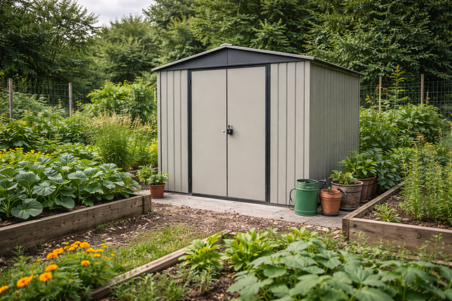 A low maintenance allotment shed